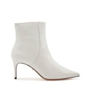 Schutz Bette Booties in Pearl Leather - worn once